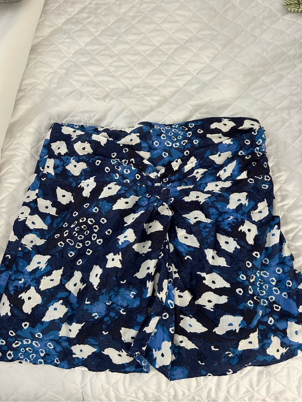Mango Navy Printed Skirt
